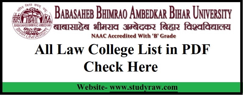 BRABU All Law Colleges List-PDF in Bihar University