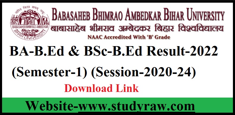 BRABU BA-BEd/ BSc-BEd Result-2022 |Session 2020-24| Download