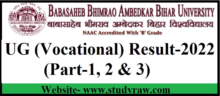 BRABU UG Vocational Result-2022 (Part-1, 2, 3)- Download Here