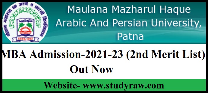 MMHAPU MBA Admission 2nd Merit Lits-2022- Download Link