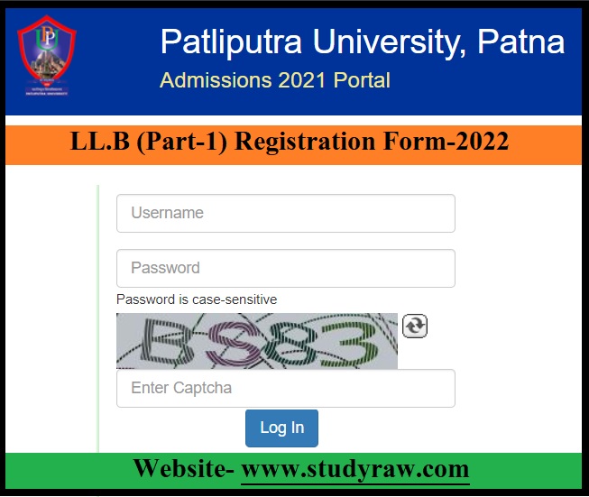 Patliputra University LL.B Part-1 Registration Form-2022 (Session-2020-23)-Apply Online