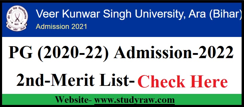VKSU PG 2nd-Merit List-2022 (MA, MSc, MCom) Check Here