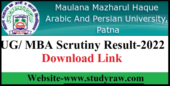 MMHAPU PG & MBA Scrutiny Result-2022