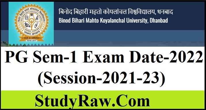 BBMKU PG Semester-1 Exam Date-2022 (MA, MSc & MCom) Schedule-PDF