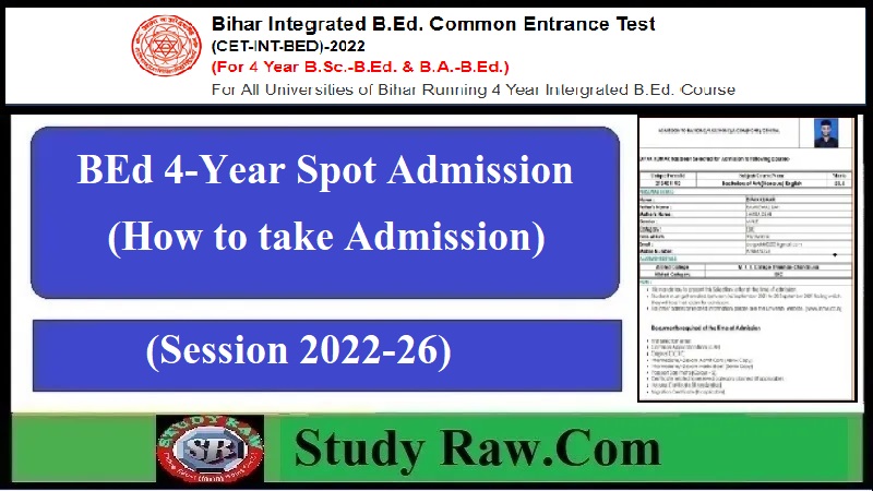 Bihar Integrated BEd 4-Year On-Spot Admission Form 2022 Online Apply