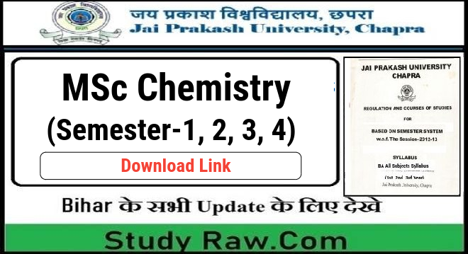 JPU MSc Chemistry Syllabus / Semester-1, 2, 3, 4 / Jai Prakash ...