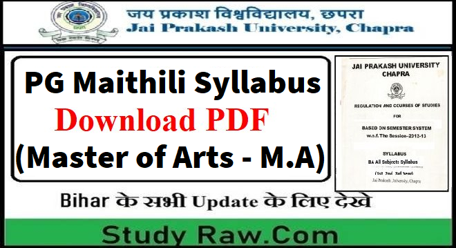 JPU PG Maithili All Semester Syllabus PDF