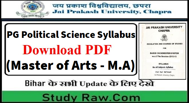 JPU PG Political Science All Semester Syllabus PDF