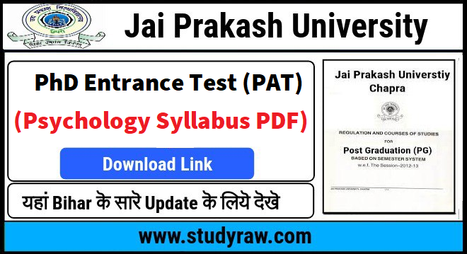 JPU PhD Psychology Syllabus