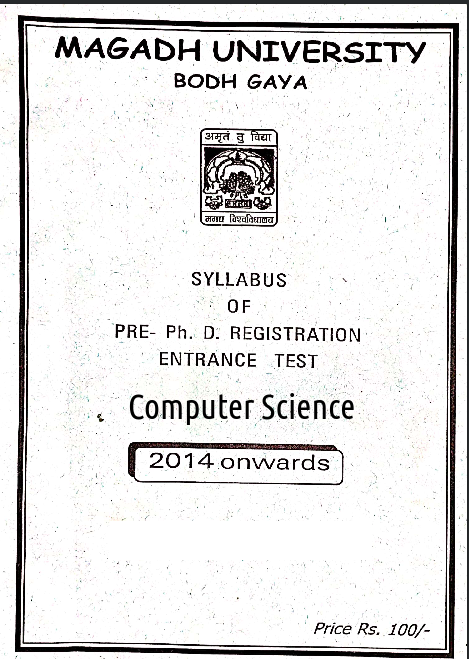 Magadh University PhD Entrance Computer Science Syllabus