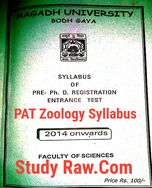 Magadh University PhD Entrance Zoology Syllabus