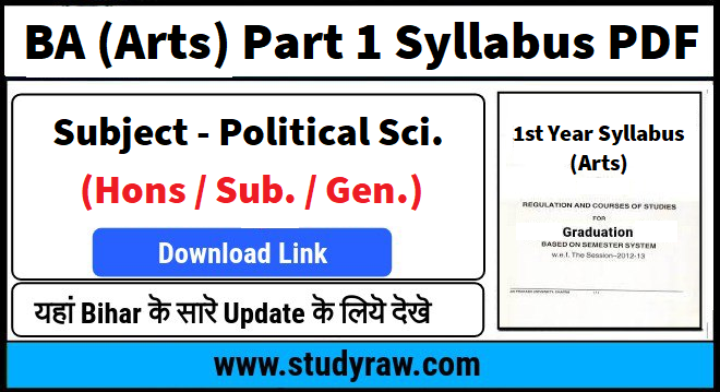 BA Political Science Part 1 Syllabus PDF