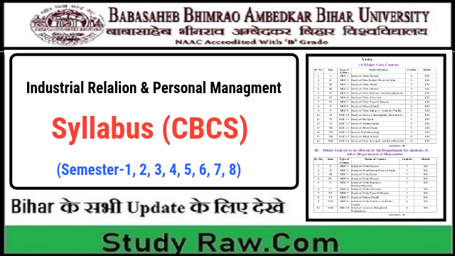BRABU BA Industrial Relalion & Personal Managment New Syllabus CBCS All Semester