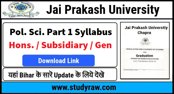 JPU Political Science Part 1 Syllabus PDF