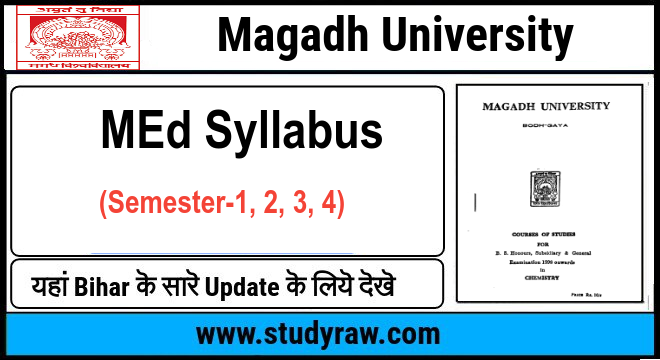 Magadh University MEd New Syllabus Semester-1, 2, 3, 4