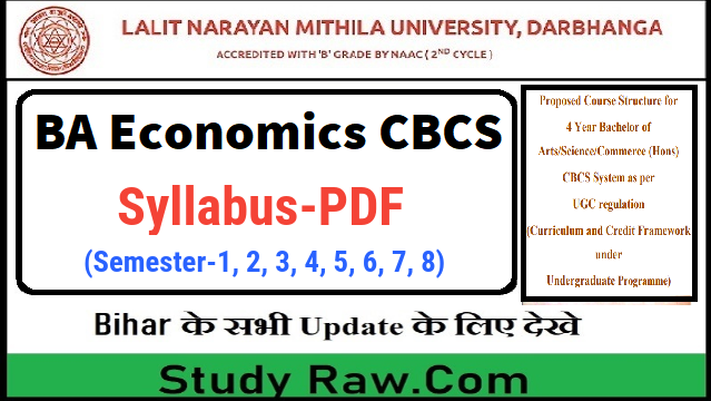 Mithila University 4 Year BA Economics Syllabus PDF