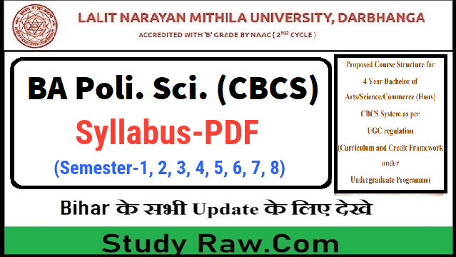 Mithila University 4 Year BA Political Science Syllabus PDF