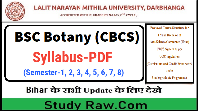 Mithila University 4 Year BSC Botany Syllabus PDF