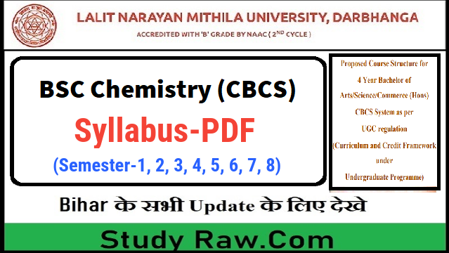 Mithila University 4 Year BSC Chemistry Syllabus PDF