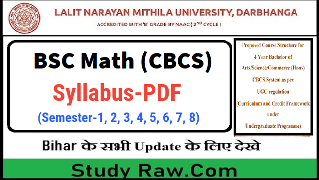 Mithila University 4 Year BSC Math Syllabus PDF