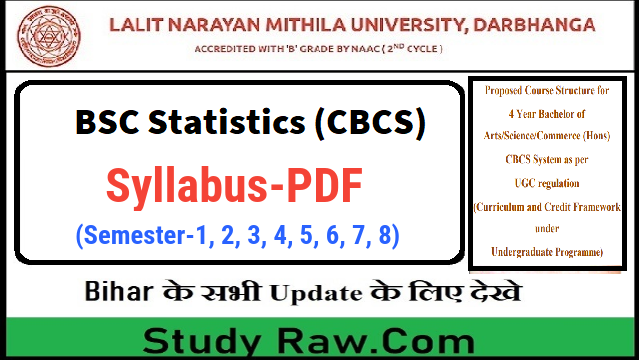 Mithila University 4 Year BSC Statistics Syllabus PDF