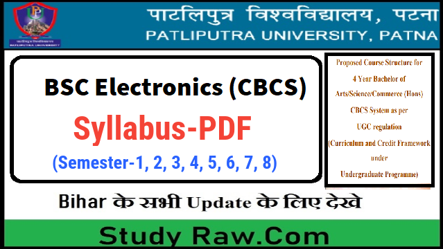 Patliputra University 4 Year BSC Electronics Syllabus PDF