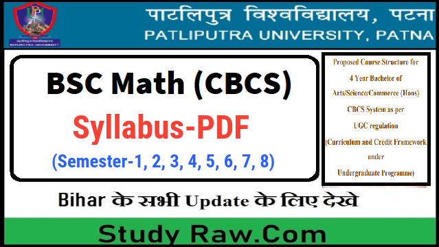 Patliputra University 4 Year BSC Math Syllabus PDF