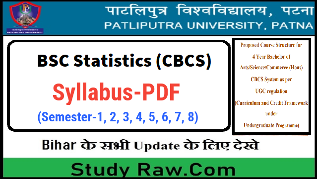Patliputra University 4 Year BSC Statistics Syllabus PDF