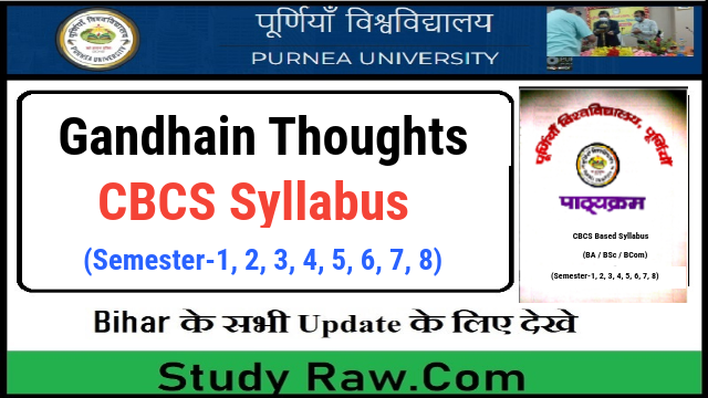 Purnea University BA Gandhian Thoughts New Syllabus CBCS All Semester