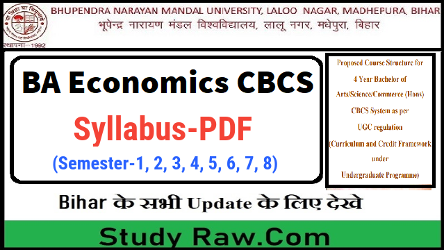 BNMU 4 Year BA Economics Syllabus PDF