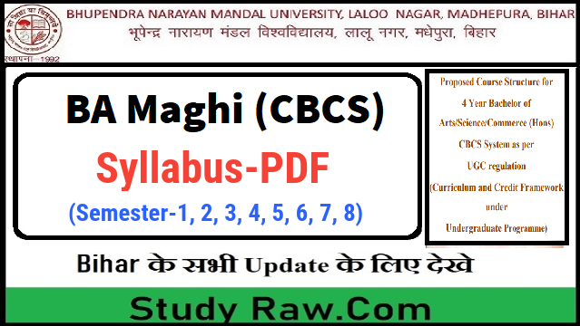 BNMU 4 Year BA Maghi Syllabus PDF