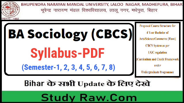 BNMU 4 Year BA Sociology Syllabus PDF