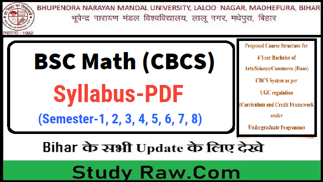 BNMU 4 Year BSC Math Syllabus PDF