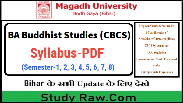 Magadh University 4 Year BA Buddhist Studies Syllabus PDF