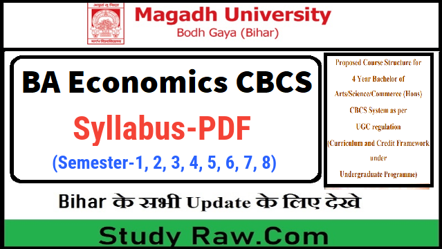 Magadh University 4 Year BA Economics Syllabus PDF
