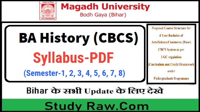 Magadh University 4 Year BA History Syllabus PDF