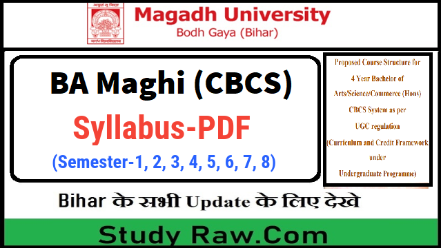 Magadh University 4 Year BA Maghi Syllabus PDF