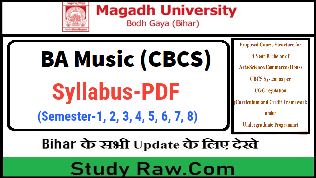 Magadh University 4 Year BA Music Syllabus PDF