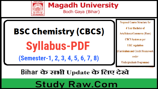Magadh University 4 Year BSC Chemistry Syllabus PDF