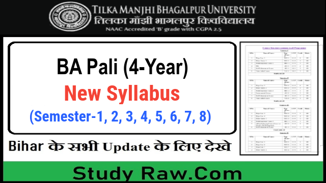 TMBU BA Pali New Syllabus CBCS Semester-1, 2, 3, 4, 5, 6, 7, 8