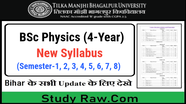 TMBU BA Physics New Syllabus CBCS Semester-1, 2, 3, 4, 5, 6, 7, 8