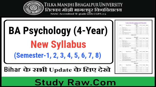 TMBU BA Psychology New Syllabus / Semester-1, 2, 3, 4, 5, 6, 7, 8 ...