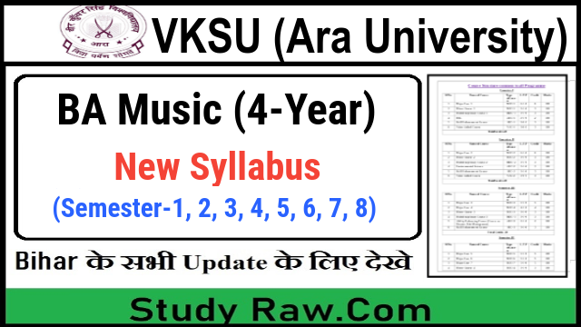 VKSU BA Music New Syllabus CBCS Semester-1, 2, 3, 4, 5, 6, 7, 8