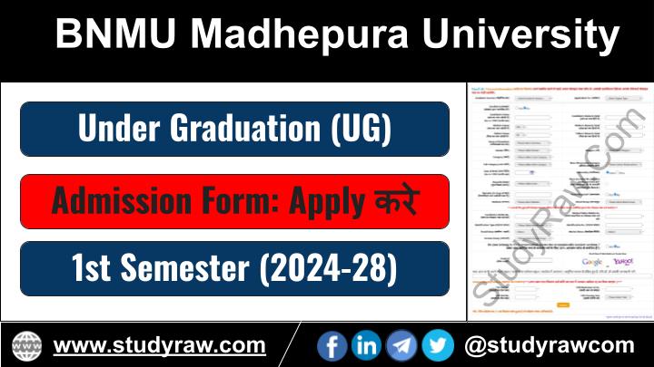 BNMU Graduation Admission 2024-28 Arts, Science, Commerce