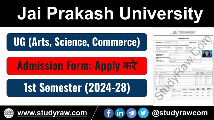 JPU Graduation Admission 2024-28 Arts, Science, Commerce