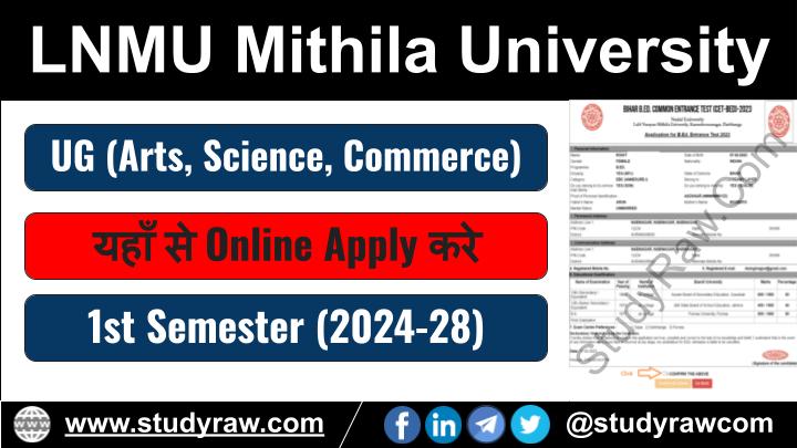 LNMU Graduation Admission 2024-28 Arts, Science, Commerce