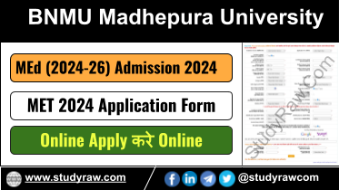 BNMU MEd Admission 2024 MET 2024 Apply Online