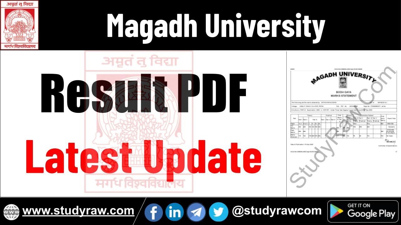 Magadh University Result Update BA BSc BCom PG PhD Vocational Diploma