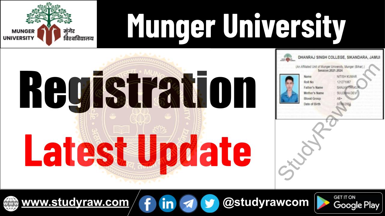 Munger University Registration Update UG PG PhD Vocational Diploma