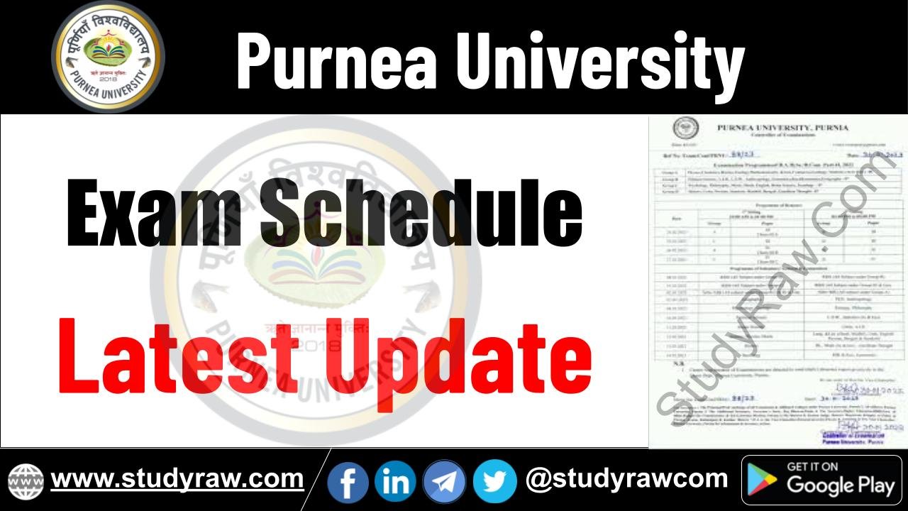 Purnea University Exam Schedule Update BA BSc BCom PG PhD Vocational Diploma